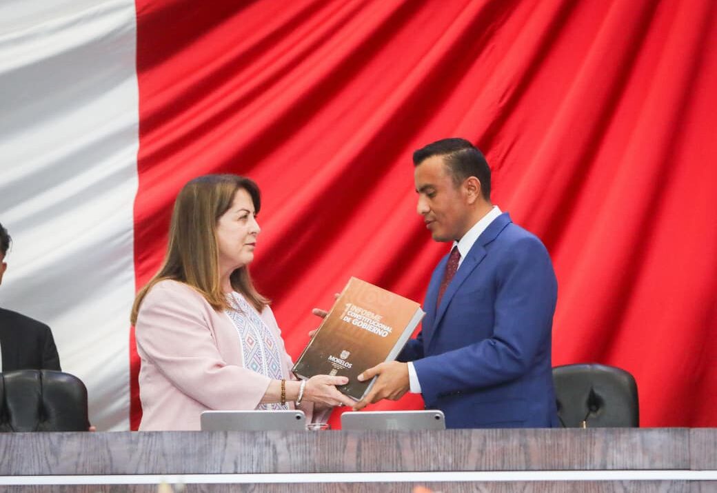 Gobernadora de Morelos presenta balance anual y destaca avances en seguridad, inversión y bienestar social